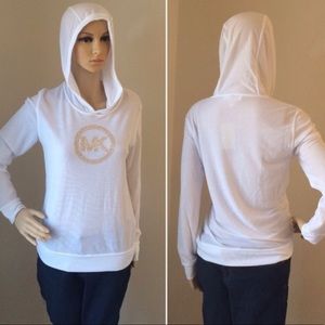 STUDDED MICHAEL KORS HOODED SHIRT